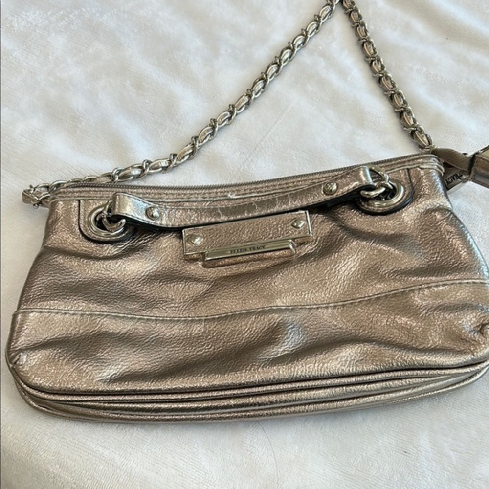 Silver Metallic Women's Bag adjustable shoulder/ Crossbody
